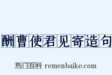 酬曹使君见寄造句是什么意思的图片